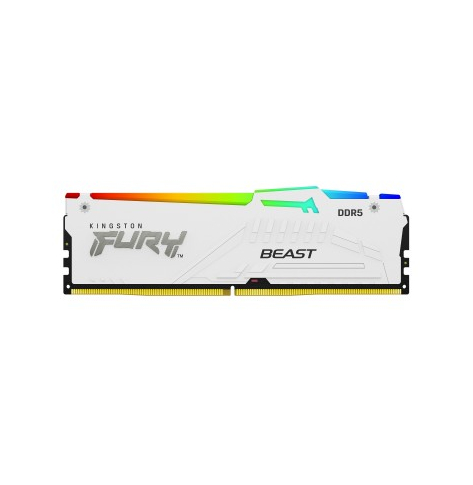 Pamięć KINGSTON FURY Beast 64GB DIMM 6000MT/s DDR5 CL36 Kit of 2 White RGB EXPO