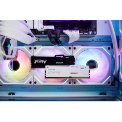 Pamięć KINGSTON FURY Beast 64GB DIMM 6000MT/s DDR5 CL36 Kit of 2 White RGB EXPO