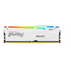 Pamięć KINGSTON FURY Beast 16GB DIMM 5200MT/s DDR5 CL40 White RGB XMP