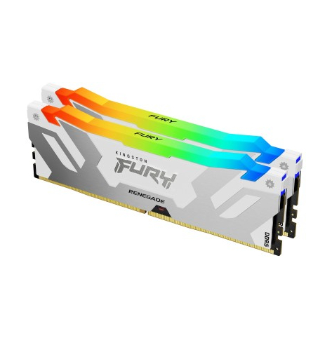 Pamięć KINGSTON FURY Renegade 32GB DIMM DDR5 6400MT/s DDR5 CL32 Kit of 2 RGB White XMP