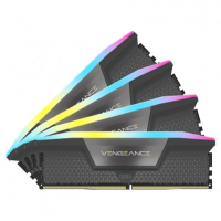 Pamięć CORSAIR VENGEANCE RGB 64GB 4x16GB DIMM DDR5 5600MT/s 36-36-36-76 Std PMIC XMP 3.0 Cool Grey Heatspreader czarny PCB 1.25V