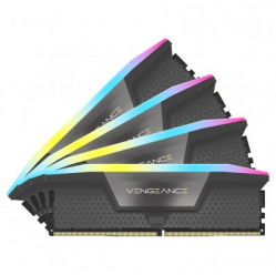 Pamięć CORSAIR VENGEANCE RGB 64GB 4x16GB DIMM DDR5 5600MT/s 36-36-36-76 Std PMIC XMP 3.0 Cool Grey Heatspreader czarny PCB 1.25V