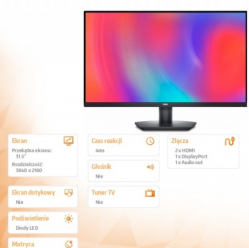 Monitor DELL SE3223Q 31.5 4K UHD 3YBWAE 