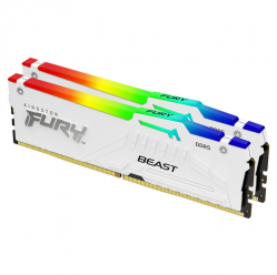 Pamięć KINGSTON 32GB 6000MTs DDR5 CL30 DIMM zestaw FURY Beast White RGB EXPO