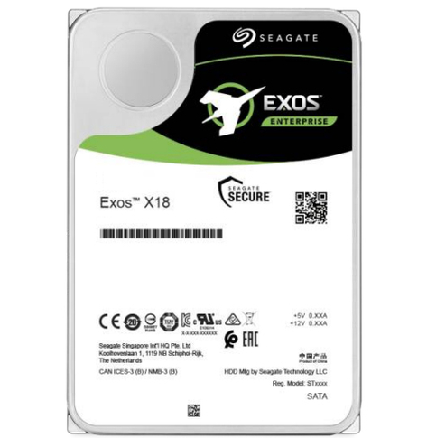 SEAGATE Exos X18 14TB HDD SATA 6Gb-s 7200RPM 256MB cache 3.5 24x7 SED 512e-4Kn