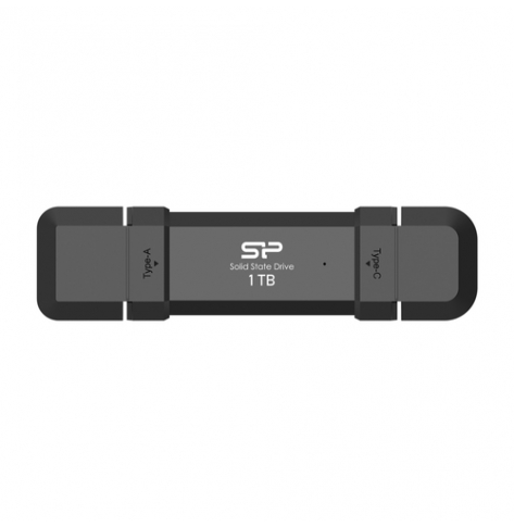 Dysk zewnętrzny SILICON POWER DS72 1TB USB-A USB-C 1050-850 MB-s Czarny