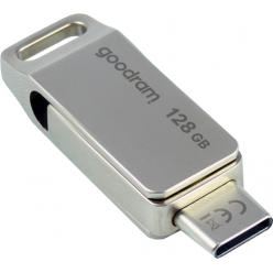 Pamięć USB GOODRAM 128GB PENDRIVE USB 3.2 Gen.1 oraz USB-C OTG Silver ODA3-1280S0R11