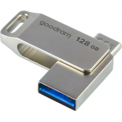 Pamięć USB GOODRAM 128GB PENDRIVE USB 3.2 Gen.1 oraz USB-C OTG Silver ODA3-1280S0R11