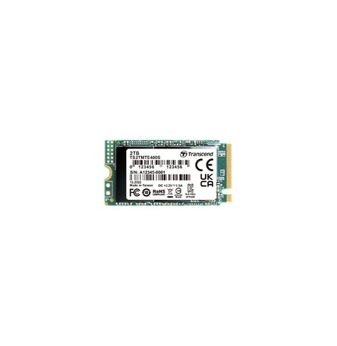 Dysk SSD TRANSCEND 2TB M.2 2242 PCIe Gen3x4 NVMe 3D TLC DRAM-less