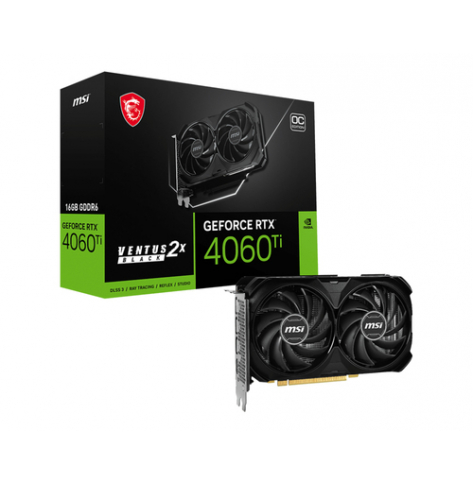 Karta graficzna MSI GeForce RTX 4060 TI VENTUS 2X BLACK 16GB OC
