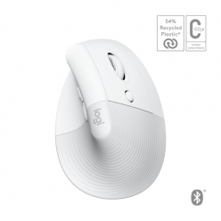 Mysz LOGITECH Lift for Mac Vertical mouse ergonomic optical 6 buttons wireless Bluetooth Bolt USB receiver off-white