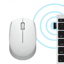 Mysz LOGITECH M171 Mouse right and left-handed optical 3 buttons wireless 2.4 GHz USB wireless receiver off-white