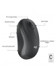 Mysz LOGITECH M240 Silent Mouse right and left-handed optical 3 buttons wireless Bluetooth grafit