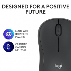 Mysz LOGITECH M240 Silent Mouse right and left-handed optical 3 buttons wireless Bluetooth grafit