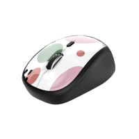 Mysz TRUST Yvi Wireless Mouse pink circles