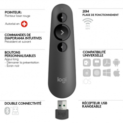 Prezenter LOGITECH R500s Laser Presentation Remote grafit