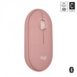 Mysz LOGITECH Pebble Mouse 2 M350s Mouse optical 3 buttons wireless Bluetooth 5.2 LE tonal rose