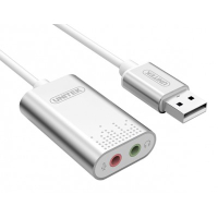 Karta dzwiękowa UNITEK USB STEREO Y-247A USB | 48kHz | 16bit | biały