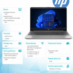 Laptop HP 250 G9 15.6 FHD i3-1215U 8GB 256GB W11H