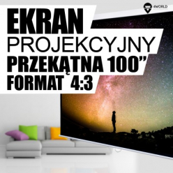 Ekran projekcyjny 4world na scian