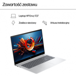 Laptop HP ENVY 17-da0054nw 17.3 FHD AG Touch Ultra 7-155U 32GB DDR5 1TB RTX3050 4GB W11P Glacier Silver