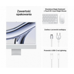 Komputer APPLE iMac 24 Retina 4.5K M3 512GB SSD Silver