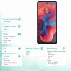 Motorola Smartfon moto G04 4/128GB Grafitowy