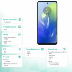 Motorola Smartfon moto G04 4/128GB Niebieski
