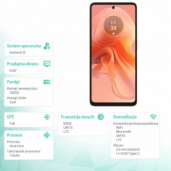 Motorola Smartfon moto G04 4/128GB Pomara