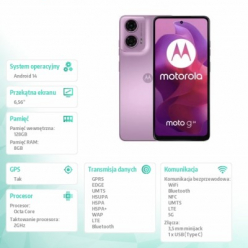 Motorola Smartfon moto g24 8/128 GB Pink Lavender