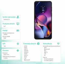 Smartfon Motorola moto g54 8/256GB Midnight Blue