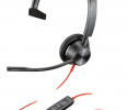 Słuchawki HP Poly Blackwire 3315 Monaural Microsoft Teams Certified USB-C Headset +3.5mm Plug +USB-C/A Adapter