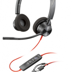 Słuchawki HP Poly Blackwire 3320 Stereo Microsoft Teams Certified USB-C Headset +USB-C/A Adapter