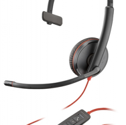 Słuchawki HP Poly Blackwire C3215 Monaural Headset +Carry Case Bulk