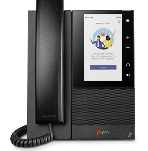 HP Poly CCX 505 Business Media Phone for Microsoft Teams and PoE-enabled