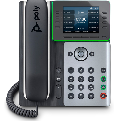 HP Poly Edge E300 IP Phone and PoE-enabled