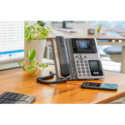 HP Poly Edge E400 IP Phone and PoE-enabled