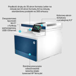 Drukarka HP Color LaserJet Pro MFP 4302dw up to 33ppm