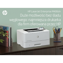 Drukarka HP LaserJet Enterprise M406dn A4 mono Laser 38ppm