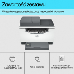 Drukarka HP LaserJet MFP M234sdw MFP Mono B/W laser Legal media 29ppmcopy 29ppmprint 150 sheets USB LAN WIFI Bluetooth