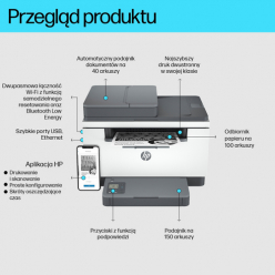 Drukarka HP LaserJet MFP M234sdw MFP Mono B/W laser Legal media 29ppmcopy 29ppmprint 150 sheets USB LAN WIFI Bluetooth