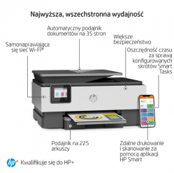 Drukarka HP OfficeJet Pro 8022e All-in-One A4 Color WIFI USB RJ-11 Print Copy Scan Fax Inkjet 28ppm