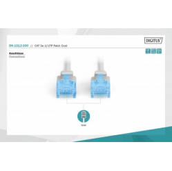 Kabel DIGITUS DK-1512-200 krosowy UTP CAT5E szary 20.0m 15 LGW