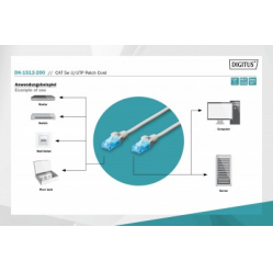 Kabel DIGITUS DK-1512-200 krosowy UTP CAT5E szary 20.0m 15 LGW