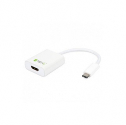 Adapter USB-C 3.1 na HDMI M/Ż, biały Techly