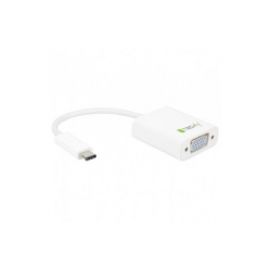 Adapter USB-C 3.1 na VGA M/Ż biały Techly