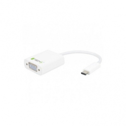 Adapter USB-C 3.1 na VGA M/Ż biały Techly