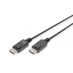 Kabel ASM AK-340103-020-S Kabel DisplayPort z zatrzaskami 1080p 60Hz FHD Typ DP/DP M/M czarny 2m