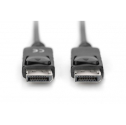 Kabel ASM AK-340103-020-S Kabel DisplayPort z zatrzaskami 1080p 60Hz FHD Typ DP/DP M/M czarny 2m