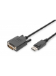 Kabel ASM AK-340301-020-S ASSMANN Kabel Displayport 1.1a z zatrzaskiem Typ DP/DVI-D (24+1) M/M czarny 2m